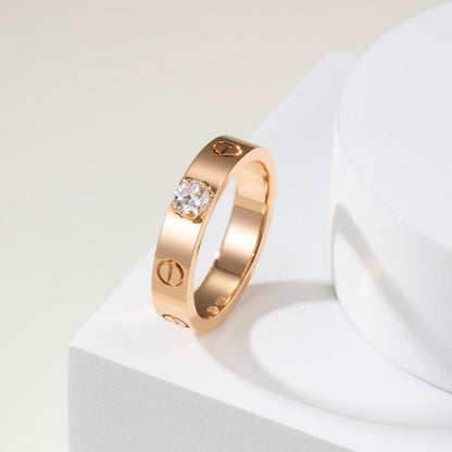 [OAKJURI Jewelry] LOVE RING 3.6MM 1 BIG DIAMOND