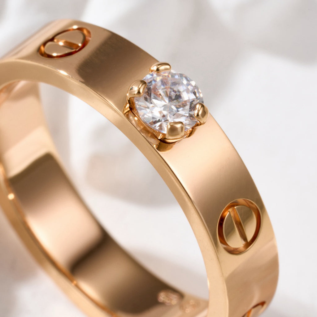 [OAKJURI Jewelry] LOVE RING 3.6MM 1 BIG DIAMOND