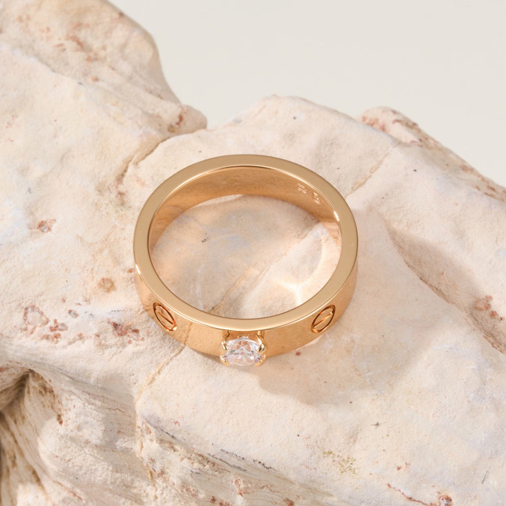 [OAKJURI Jewelry] LOVE RING 3.6MM 1 BIG DIAMOND
