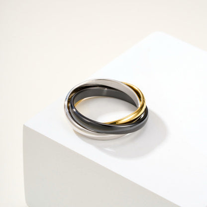[OAKJURI Jewelry] TRINITY 3.2MM RING BLACK CERAMIC