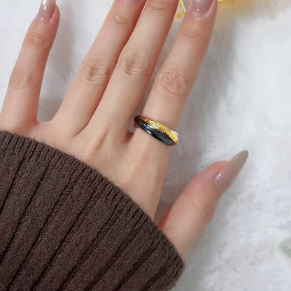 [OAKJURI Jewelry] TRINITY 3.2MM RING BLACK CERAMIC