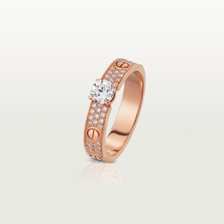 [OAKJURI Jewelry] LOVE RING 3.6MM 1 BIG DIAMOND FULL DIAMOND