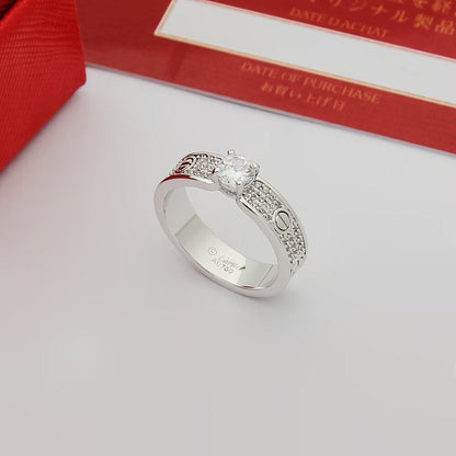 [OAKJURI Jewelry] LOVE RING 3.6MM 1 BIG DIAMOND FULL DIAMOND
