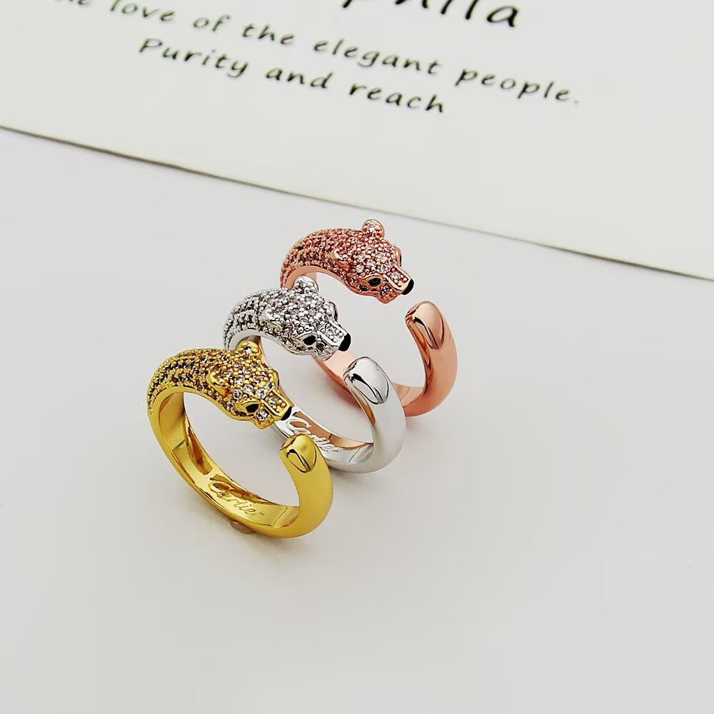[OAKJURI Jewelry] PANTHERE HALF DIAMOND SMALL RING
