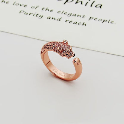 [OAKJURI Jewelry] PANTHERE HALF DIAMOND SMALL RING
