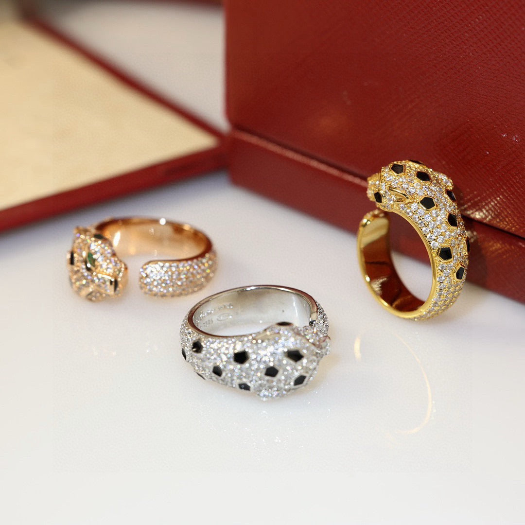 [OAKJURI Jewelry] PANTHERE SPOTTED FULL DIAMOND MEDIUM RING