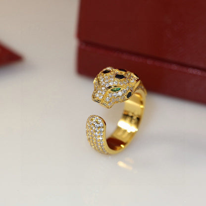 [OAKJURI Jewelry] PANTHERE SPOTTED FULL DIAMOND MEDIUM RING