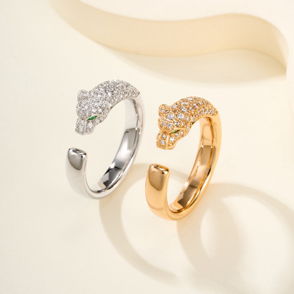 [OAKJURI Jewelry] PANTHERE HALF DIAMOND SMALL RING