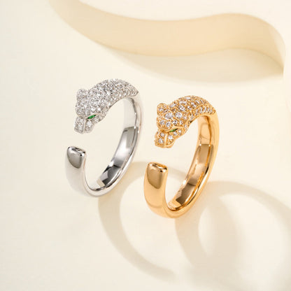 [OAKJURI Jewelry] PANTHERE HALF DIAMOND SMALL RING