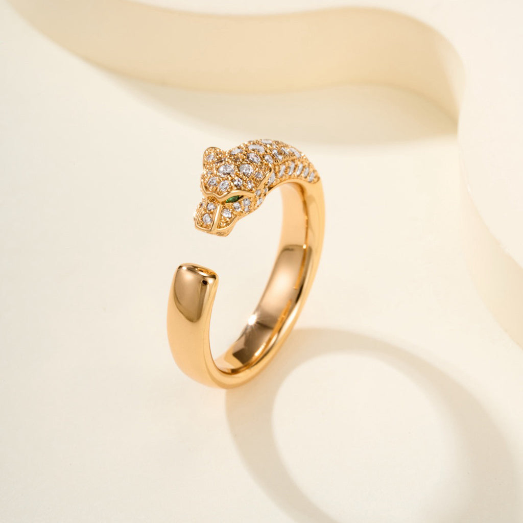 [OAKJURI Jewelry] PANTHERE HALF DIAMOND SMALL RING