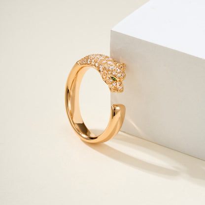 [OAKJURI Jewelry] PANTHERE HALF DIAMOND SMALL RING