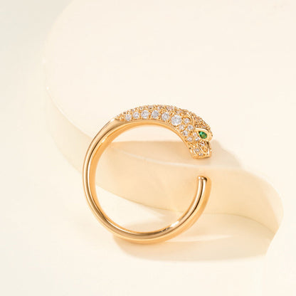 [OAKJURI Jewelry] PANTHERE HALF DIAMOND SMALL RING