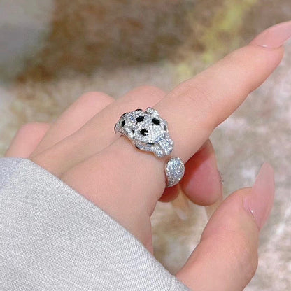 [OAKJURI Jewelry] PANTHERE SPOTTED FULL DIAMOND MEDIUM RING