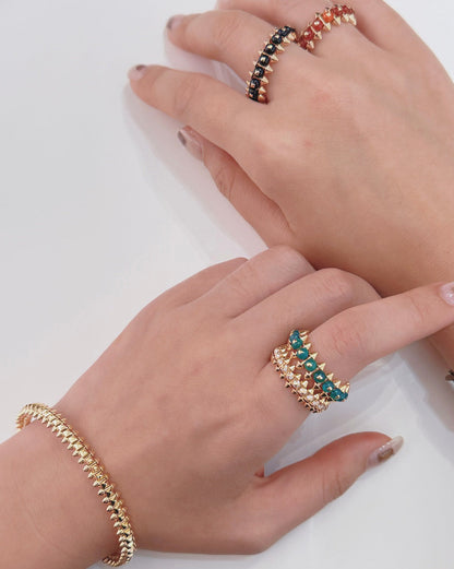 [OAKJURI Jewelry] CLASH 7.9MM AGATE CHALCEDONY RING