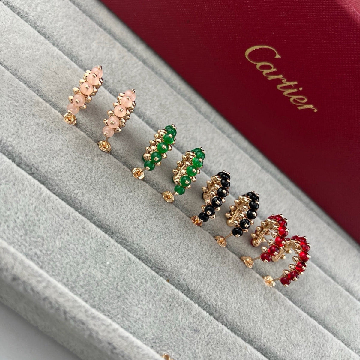 [OAKJURI Jewelry] CLASH 7.9MM AGATE CHALCEDONY EARRINGS