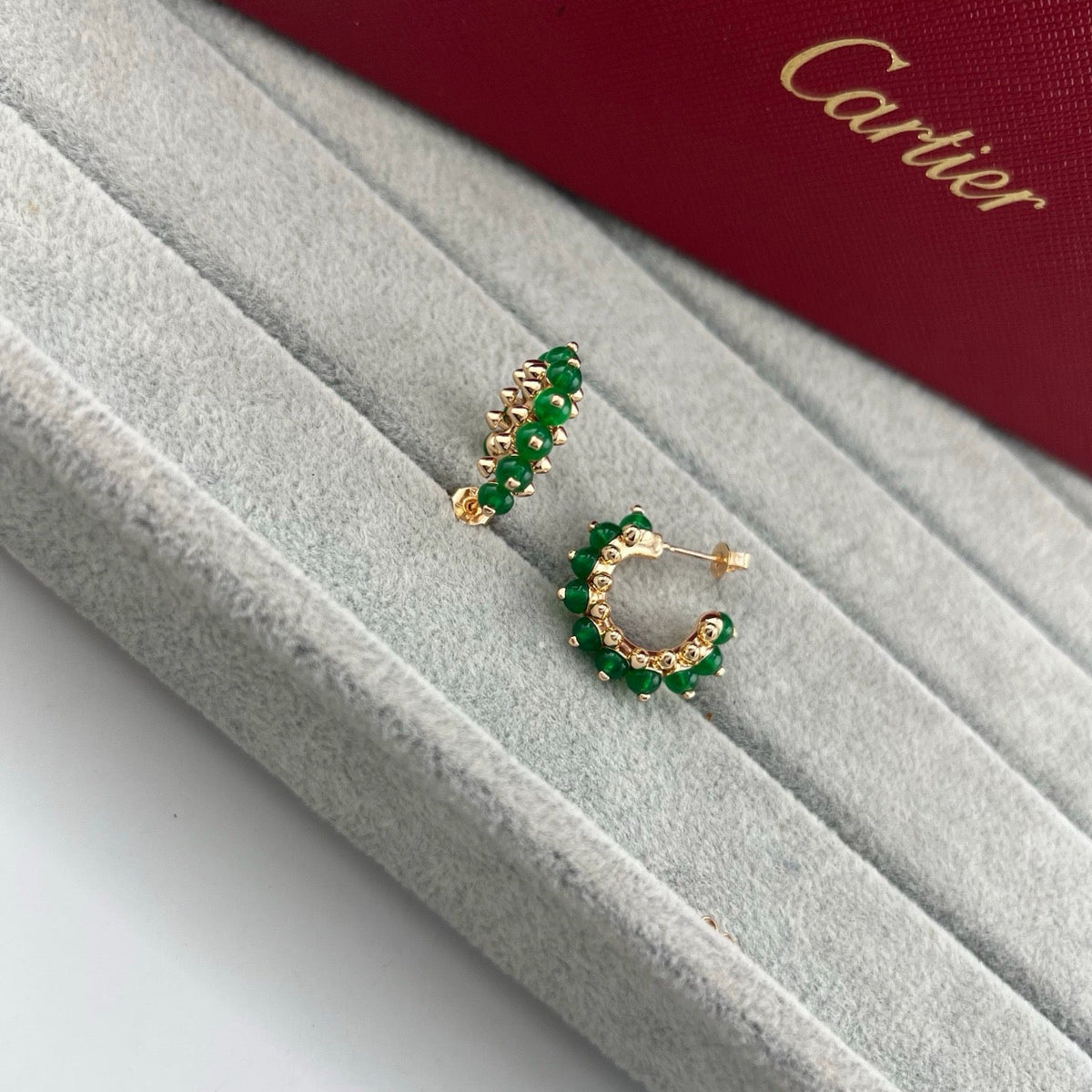 [OAKJURI Jewelry] CLASH 7.9MM AGATE CHALCEDONY EARRINGS
