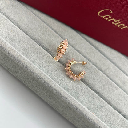 [OAKJURI Jewelry] CLASH 7.9MM AGATE CHALCEDONY EARRINGS