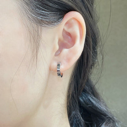 [OAKJURI Jewelry] LOVE EARRINGS 2.65 MM NO DIAMOND SMALL