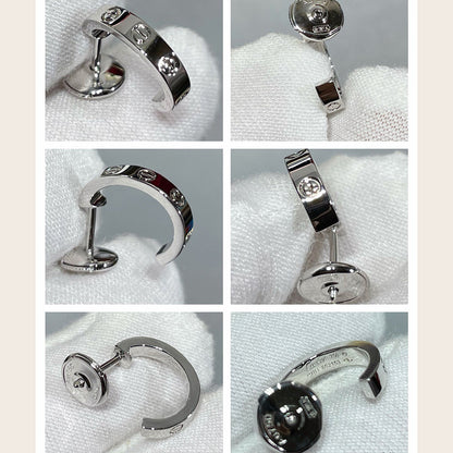 [OAKJURI Jewelry] LOVE EARRINGS 2.65 MM NO DIAMOND SMALL
