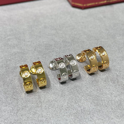 [OAKJURI Jewelry] LOVE EARRINGS 5.7MM 2 DIAMONDS
