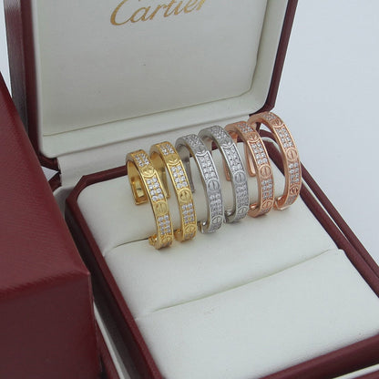 [OAKJURI Jewelry] LOVE EARRINGS 3.6MM DIAMOND PAVED