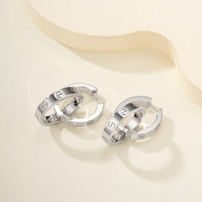 [OAKJURI Jewelry] LOVE 3.3MM DANGLE EARRINGS