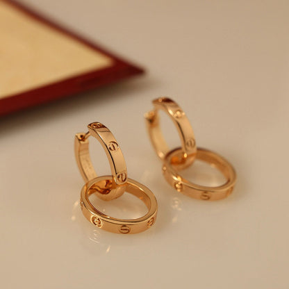 [OAKJURI Jewelry] LOVE 3.3MM DANGLE EARRINGS
