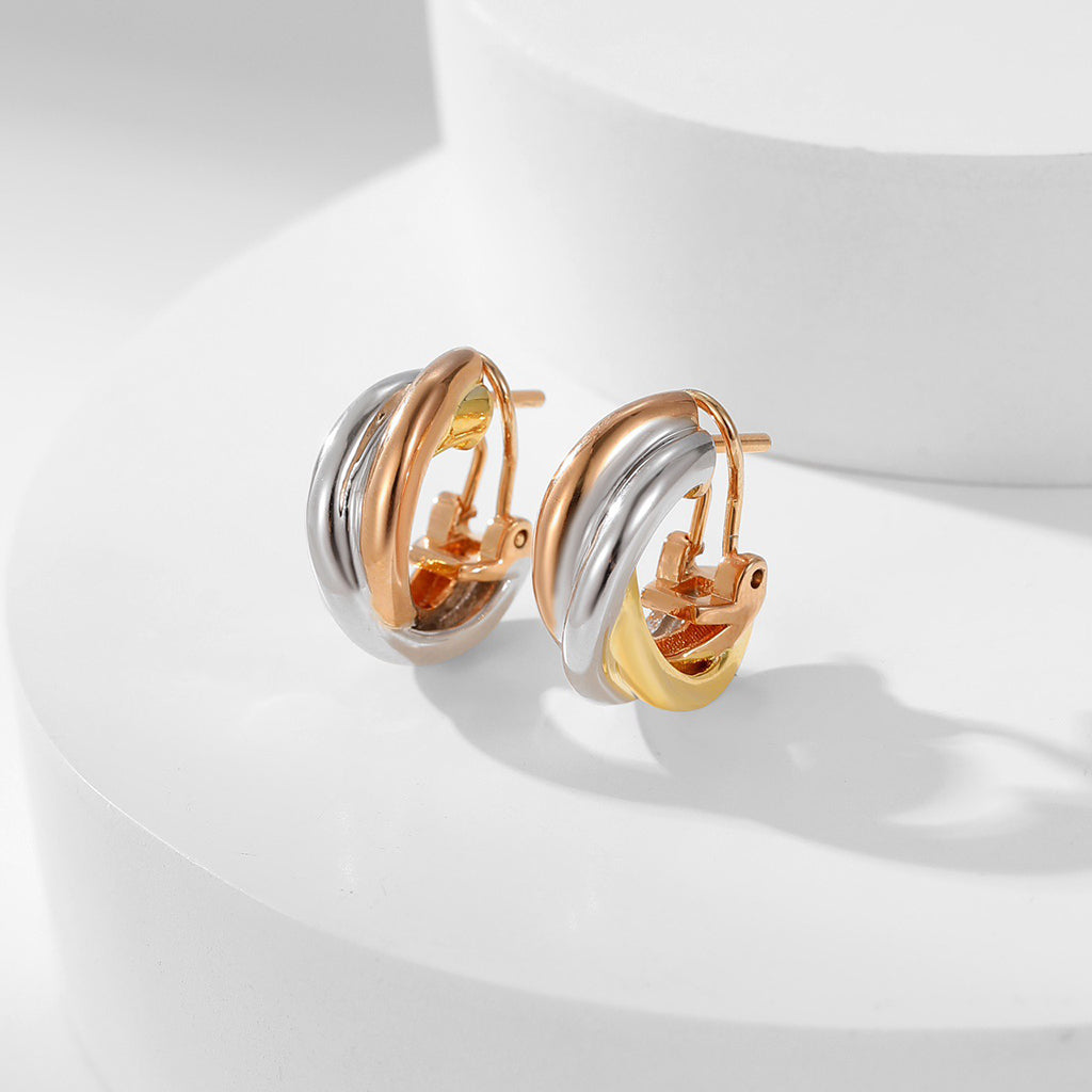 [OAKJURI Jewelry] TRINITY ON DIAMOND CLASSIC EARRINGS