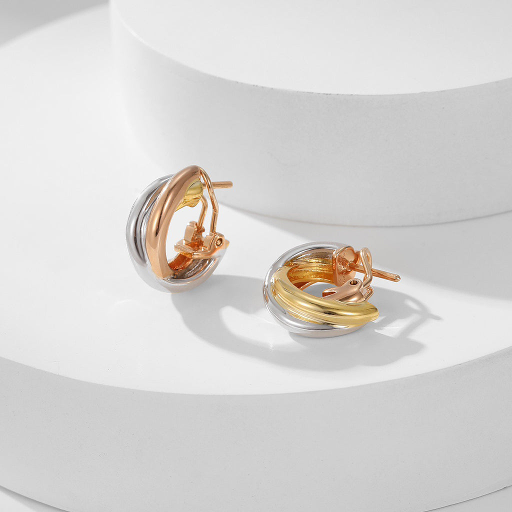 [OAKJURI Jewelry] TRINITY ON DIAMOND CLASSIC EARRINGS