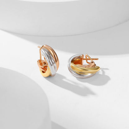 [OAKJURI Jewelry] TRINITY ON DIAMOND CLASSIC EARRINGS
