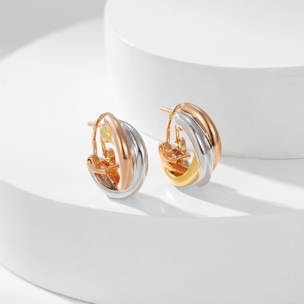 [OAKJURI Jewelry] TRINITY ON DIAMOND CLASSIC EARRINGS