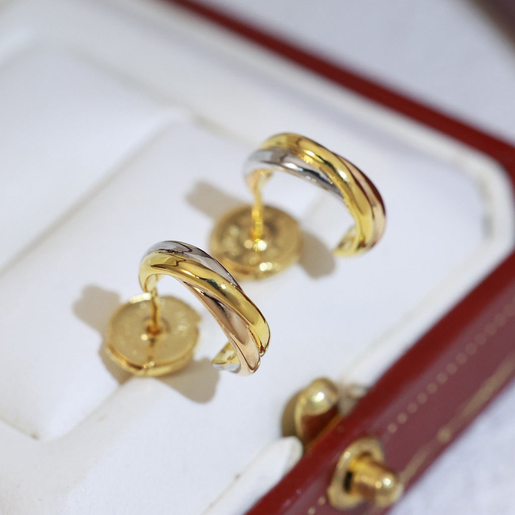 [OAKJURI Jewelry] TRINITY ON DIAMOND MINI EARRINGS
