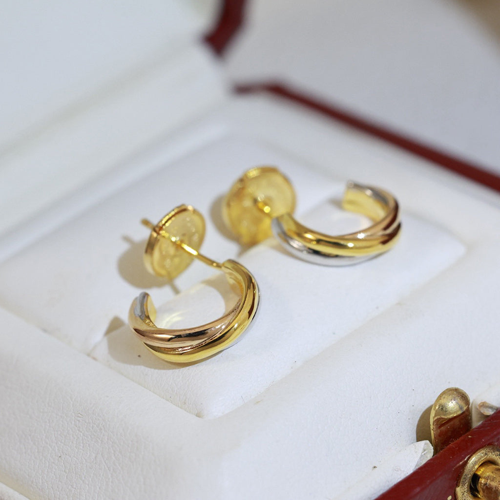 [OAKJURI Jewelry] TRINITY ON DIAMOND MINI EARRINGS