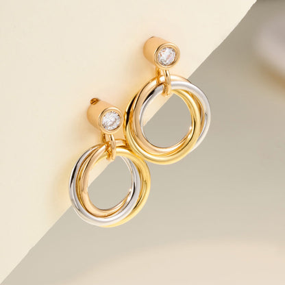 [OAKJURI Jewelry] TRINITY ON DIAMOND  EARRINGS