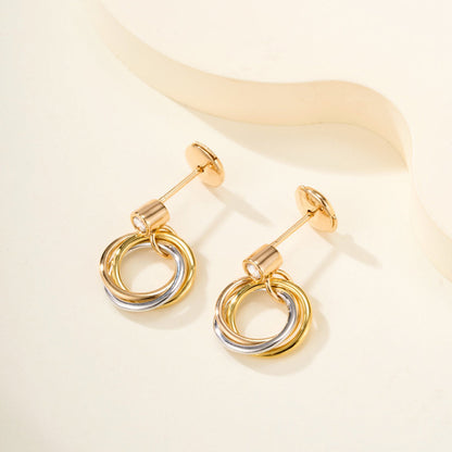 [OAKJURI Jewelry] TRINITY ON DIAMOND  EARRINGS
