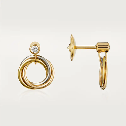 [OAKJURI Jewelry] TRINITY ON DIAMOND  EARRINGS