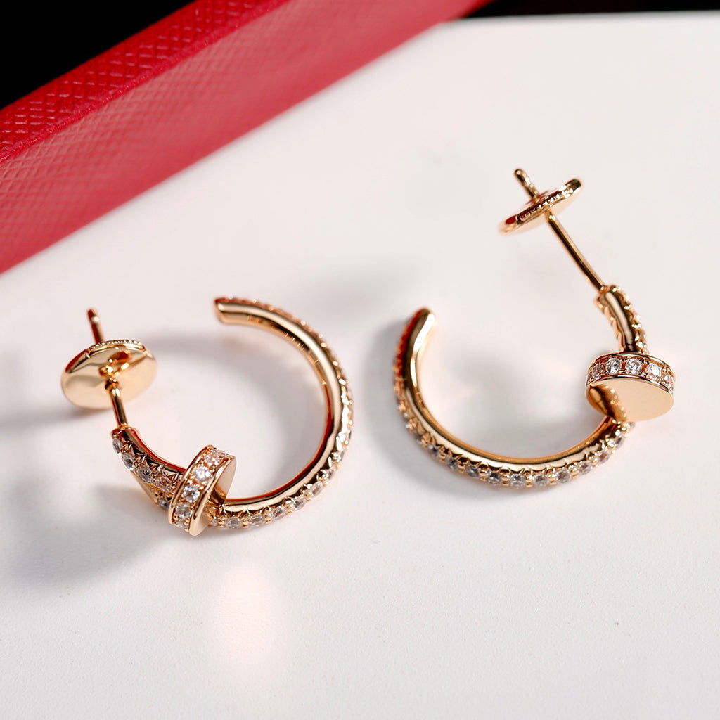 [OAKJURI Jewelry] JUSTE FULL DIAMOND SMALL EARRINGS