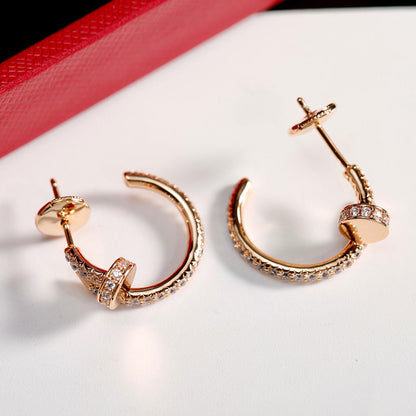 [OAKJURI Jewelry] JUSTE FULL DIAMOND SMALL EARRINGS