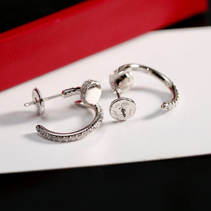 [OAKJURI Jewelry] JUSTE FULL DIAMOND SMALL EARRINGS