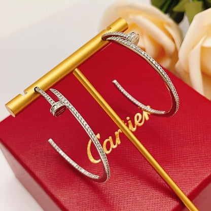 [OAKJURI Jewelry] JUSTE FULL DIAMOND LARGE EARRINGS