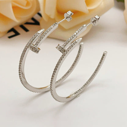 [OAKJURI Jewelry] JUSTE FULL DIAMOND LARGE EARRINGS