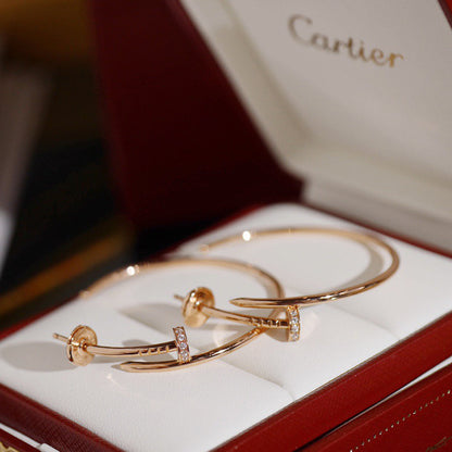 [OAKJURI Jewelry] JUSTE HALF DIAMOND LARGE EARRINGS