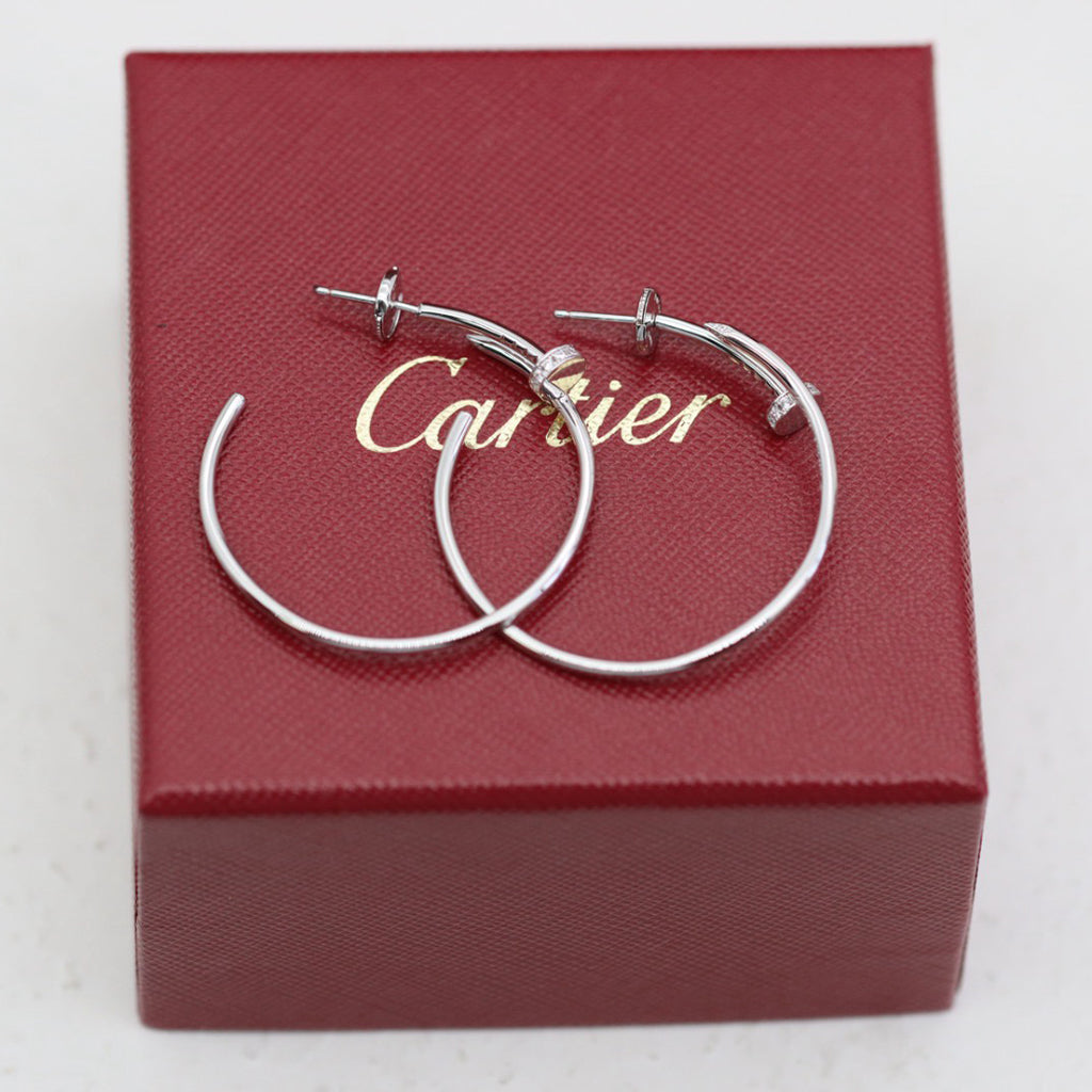 [OAKJURI Jewelry] JUSTE HALF DIAMOND LARGE EARRINGS