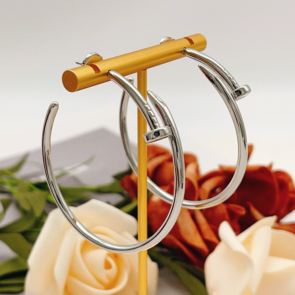 [OAKJURI Jewelry] JUSTE NO DIAMOND LARGE EARRINGS