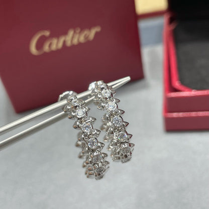 [OAKJURI Jewelry] CLASH FULL DIAMOND MEDIUM EARRINGS
