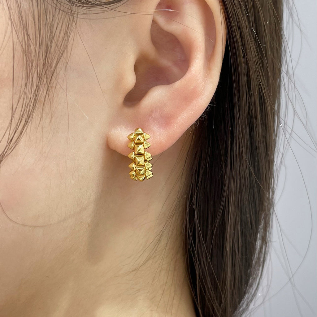 [OAKJURI Jewelry] CLASH MINI HOOP EARRINGS