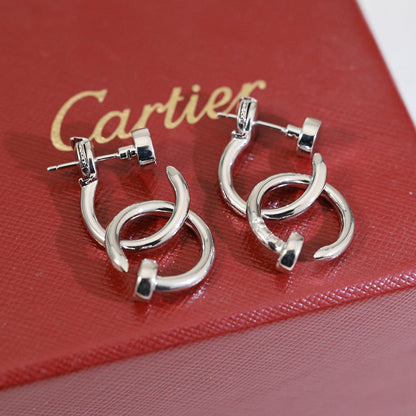 [OAKJURI Jewelry] JUSTE NO DIAMOND DOUBLE EARRINGS