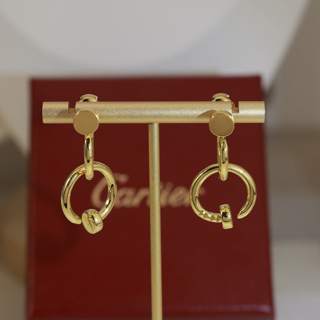[OAKJURI Jewelry] JUSTE NO DIAMOND DOUBLE EARRINGS