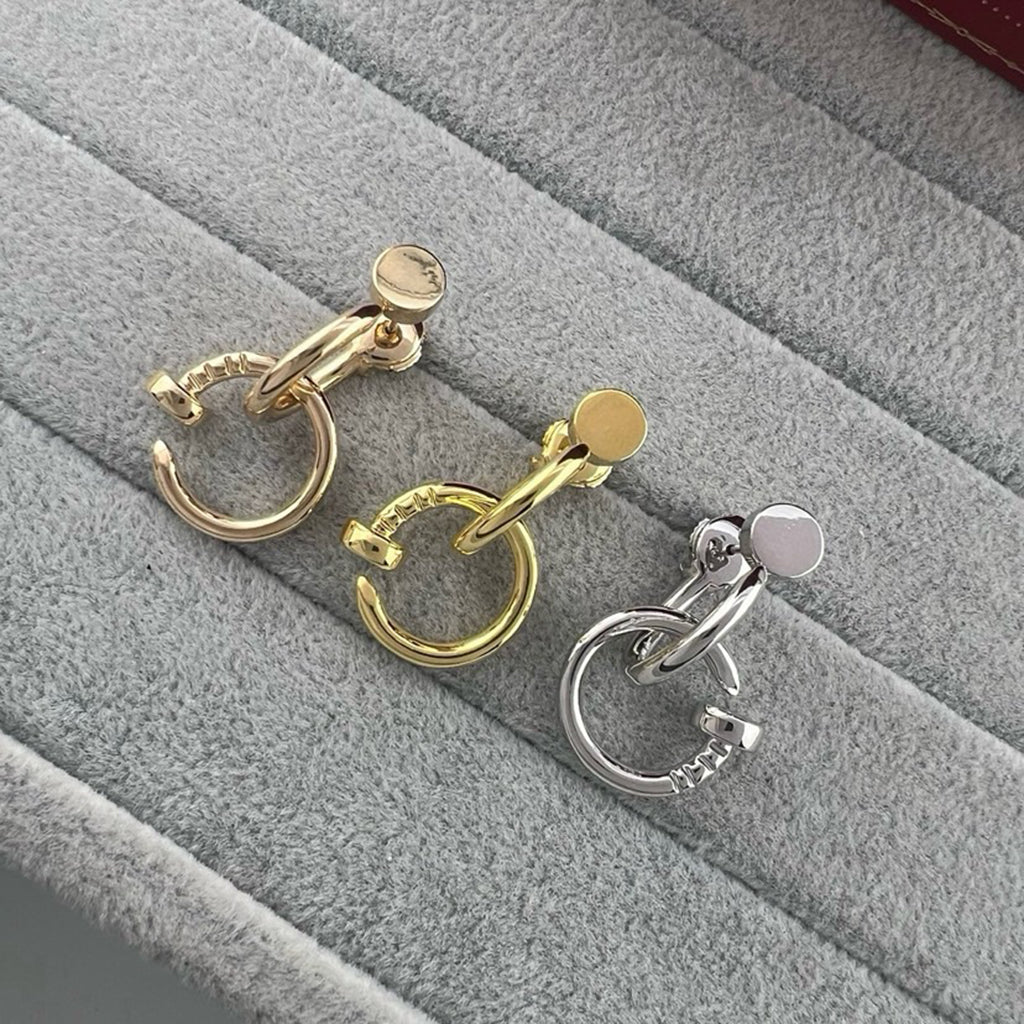 [OAKJURI Jewelry] JUSTE NO DIAMOND DOUBLE EARRINGS