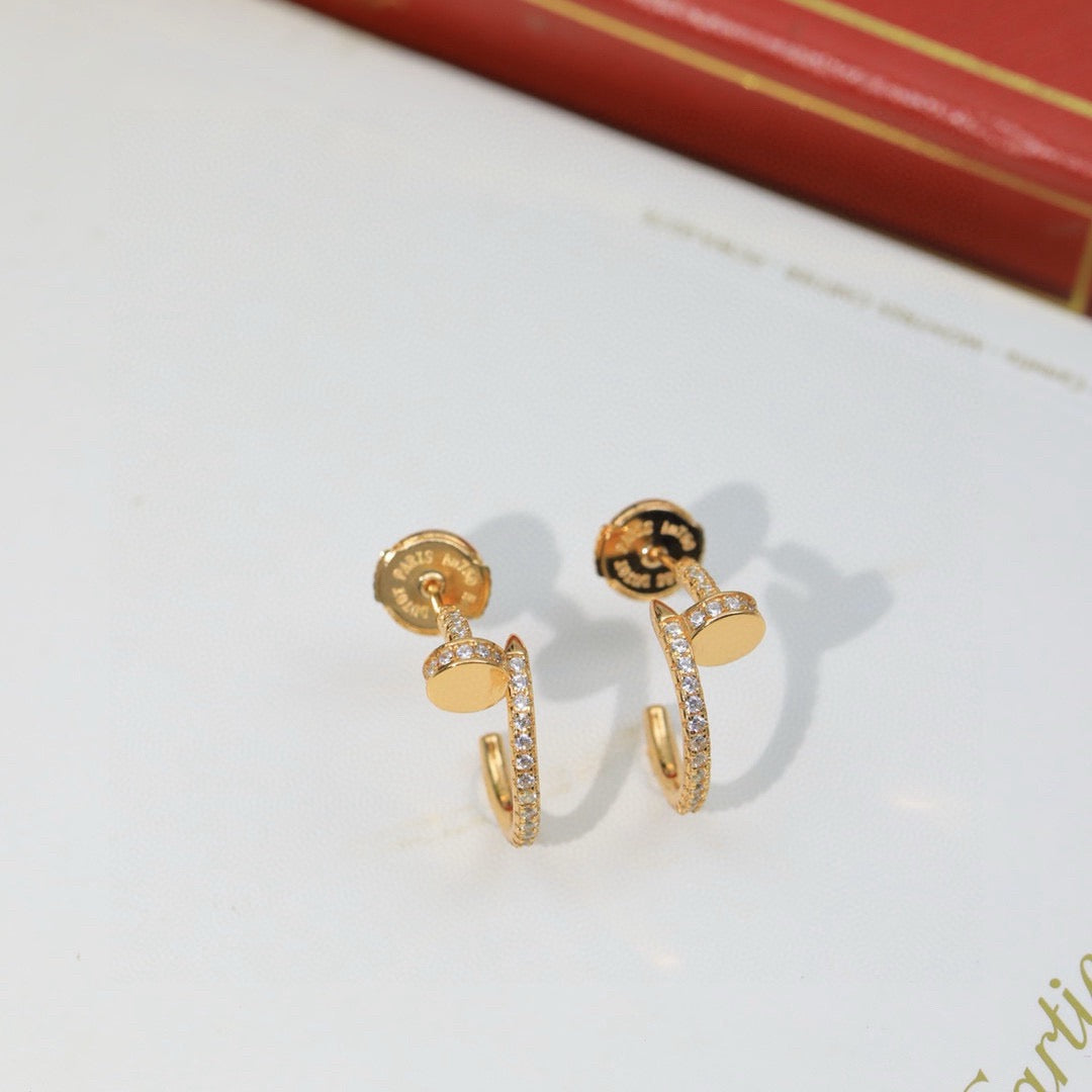 [OAKJURI Jewelry] JUSTE FULL DIAMOND DOUBLE EARRINGS